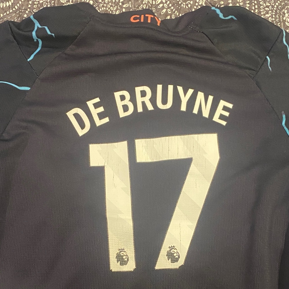 Puma Manchester City  Kids Jersey - Black with Blue Accents